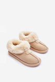 Cozy Eco Suede Slip-On Slippers with Fur Lining