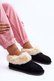 Cozy Eco Suede Slip-On Slippers with Fur Lining
