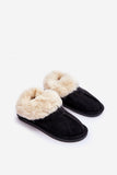 Cozy Eco Suede Slip-On Slippers with Fur Lining