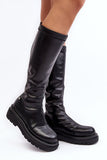 Eco-Friendly Knee-High Women's Boots with Zipper & Warm Lining