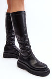 Eco-Friendly Knee-High Women's Boots with Zipper & Warm Lining