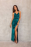 Chic Maxi Dress with Open Back and Side Cutout Detail