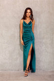Chic Maxi Dress with Open Back and Side Cutout Detail