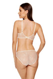 Floral Lace Push-Up Bra with Cotton Lining and Whalebones