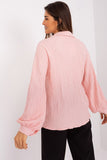 Versatile V-Neck Blouse with Long Buff Sleeves