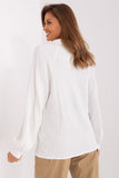 Versatile V-Neck Blouse with Long Buff Sleeves