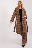 Elegant Transitional Coat in Stylish Pepite Pattern