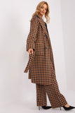 Elegant Transitional Coat in Stylish Pepite Pattern