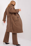 Elegant Transitional Coat in Stylish Pepite Pattern