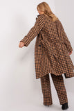 Elegant Transitional Coat in Stylish Pepite Pattern