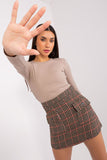 Versatile Checkered Mini Skirt with Pockets for Everyday Wear