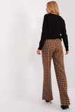 High-Waisted Pepite Pattern Wide-Leg Fabric Pants