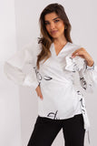 Elegant Envelope Front Blouse with Heart Neckline