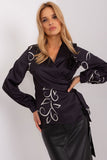 Elegant Envelope Front Blouse with Heart Neckline