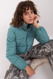 Quilted Zippered Jacket with Hood and Side Pockets