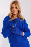 Elegant Touchscreen Gloves with Embroidered Flower Design