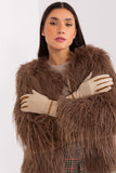 Elegant Smooth Women's Gloves with Contrast Inserts and Embroidery