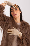 Elegant Smooth Women's Gloves with Contrast Inserts and Embroidery