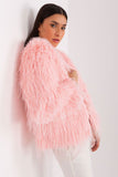 Elegant Transitional Jacket with Fur Trim and Pockets