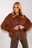 Elegant Transitional Jacket with Fur Trim and Pockets