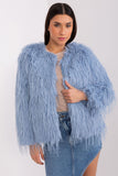Elegant Transitional Jacket with Fur Trim and Pockets
