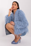 Elegant Transitional Jacket with Fur Trim and Pockets