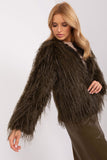 Elegant Transitional Jacket with Fur Trim and Pockets