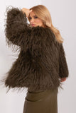 Elegant Transitional Jacket with Fur Trim and Pockets
