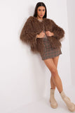 Elegant Transitional Jacket with Fur Trim and Pockets