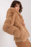 Elegant Hooded Fur Jacket for Cold Weather Comfort