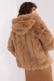 Elegant Hooded Fur Jacket for Cold Weather Comfort