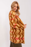 Geometric Pattern Long Sleeve Cardigan for Everyday Wear
