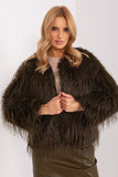 Elegant Transitional Jacket with Fur Trim and Pockets