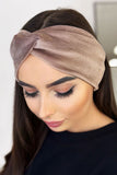 Stylish Velour Headband with Decorative Knot