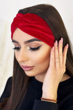 Chic Velour Headband with Decorative Knot - Made in Poland