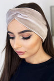 Stylish Velour Headband with Decorative Knot for Fall/Winter