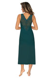 Lace-Trimmed Bardot Chemise with Embroidered Flowers