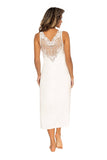 Lace-Trimmed Bardot T-Shirt with Floral Embroidery