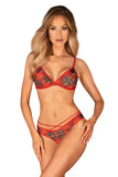 Festive Lingerie Set with Pom-Pom Accents