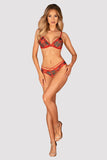 Festive Lingerie Set with Pom-Pom Accents