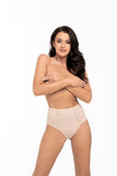 Elegant High-Waisted Lace Panties with Tulle Detailing