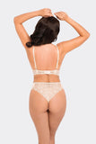 High-Waisted Lace Briefs with Soft Cotton Knit