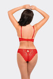 Intricate Red Tulle and Lace Panties for Elegance