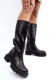 Eco Leather Women's Insulated Calf-Height Boots with Zipper