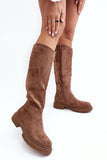 Eco-Suede Women's Insulated Flat Heel Knee-High Boots