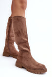 Eco-Suede Women's Insulated Flat Heel Knee-High Boots