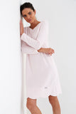 Cozy Thermofleece Winter Nightgown with Ruffle and Bow