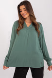 Classic V-Neck Long Sleeve Casual Blouse for Everyday Wear