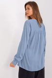 Classic V-Neck Long Sleeve Casual Blouse