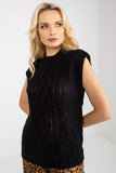 Plaid Weave Sleeveless Knitted Jacket for Versatile Styling